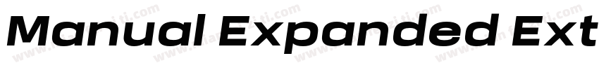 Manual Expanded ExtraBold字体转换